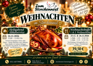 Weihnachten im Storchennest Hemmingen – Weihnachtsbuffet und Abholservice an Heiligabend
